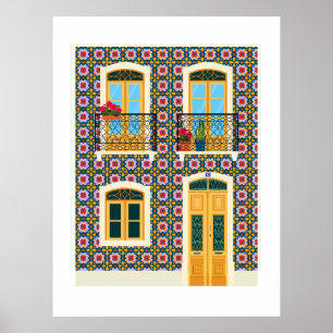 Poster Casa de Lisboa com azulejos