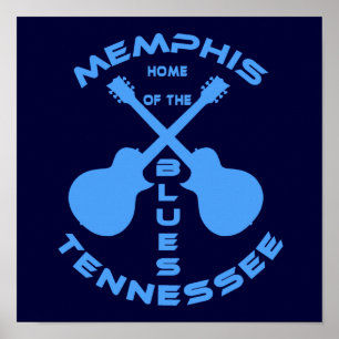 Pôster Casa de Memphis, Tennessee dos azuis