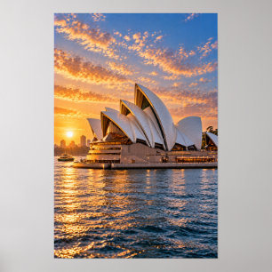 Poster Casa de Ópera de Sydney Arte de Parede do Porto do