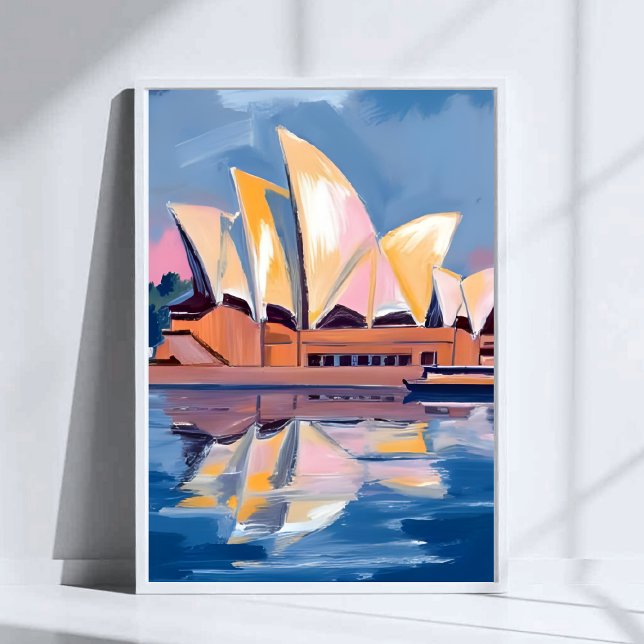 Poster Casa de Ópera de Sydney Austrália Aquarela (Criador carregado)