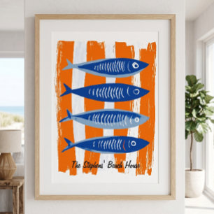 Poster Casa de Praia Moderna Personalizada