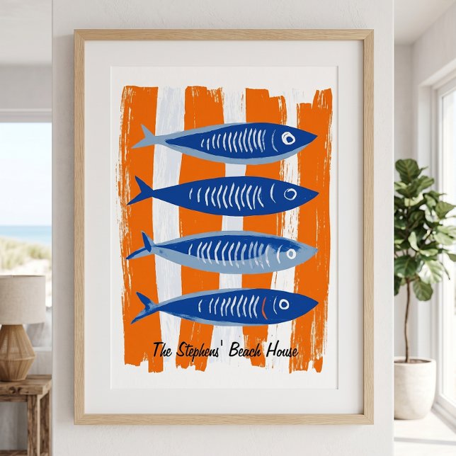 Poster Casa de Praia Moderna Personalizada (Criador carregado)
