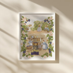 Poster Casa de Ratos de Geleia de Amora Cottagecore