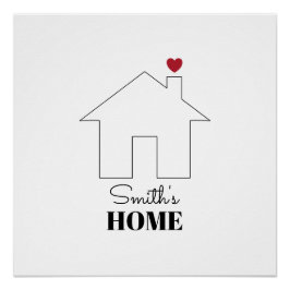 Pôster Casa de Smith com Coração