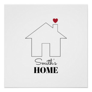 Pôster Casa de Smith com Coração