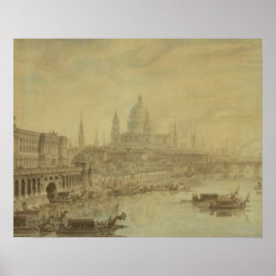 Poster Casa de Somerset, catedral de St Paul e Blackfria