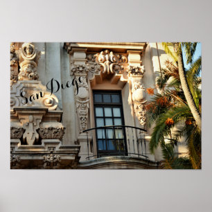 Poster Casa del Prado, parque do balboa, San Diego,