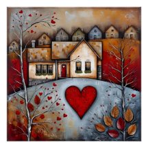 Casa do campo na montanha grunge Arte Ai