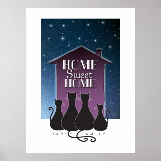 Poster Casa doce - Família feliz (Frente)