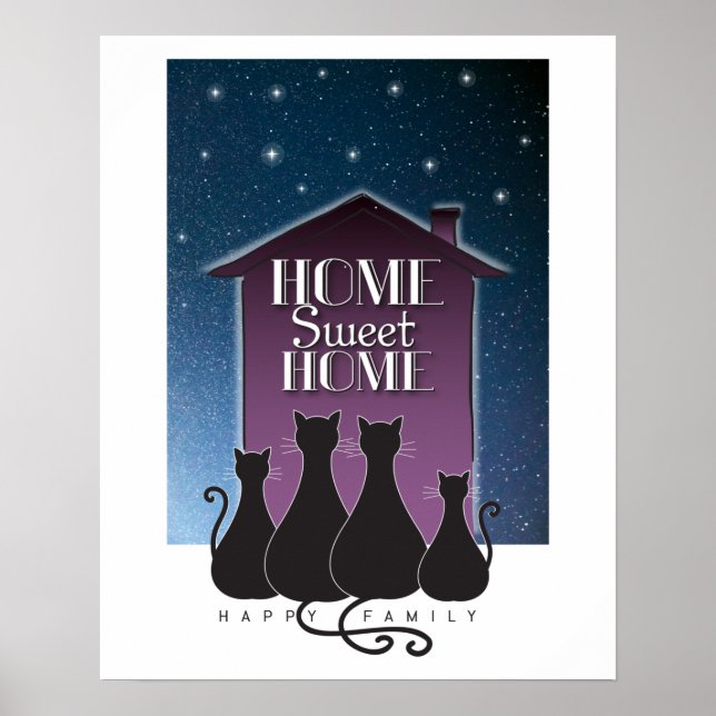 Poster Casa doce - Família feliz (Frente)