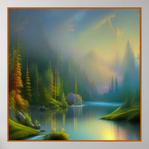 Poster Casa doce na floresta