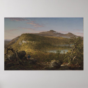 Poster Casa dos Dois Lagos e Montanha - Thomas Cole