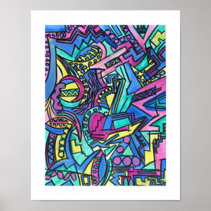 Poster Casa Mia-Arte Geométrica Bauhaus Moderna