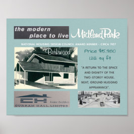 Pôster Casa moderna do século Médio de Design de 1957