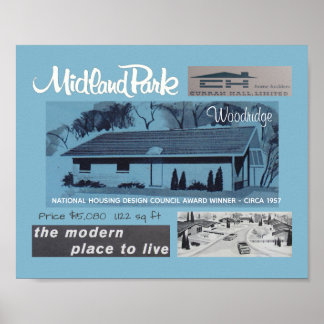 Poster Casa moderna do século Médio de Design de 1957