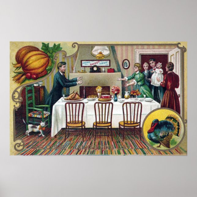 Poster Casa para Ação de Graças (Frente)