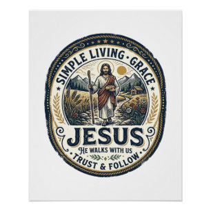Pôster Casa Pequena de Jesus Vida Lenta Vintage