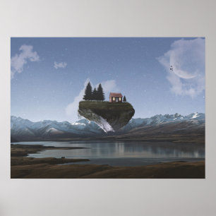 Poster Casa Rural, Terra Flutuante Fantasia