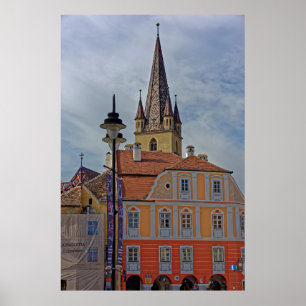 Poster Casa Velha Perto da Catedral Evangélica Sibiu
