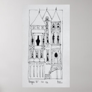 Poster Casa Vitoriana São Francisco, Califórnia