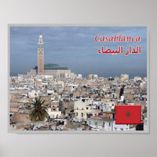Poster Casablanca - Marocco - Panorama -