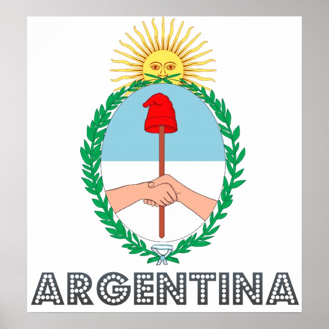 Poster Casaco de armas da Argentina (Frente)