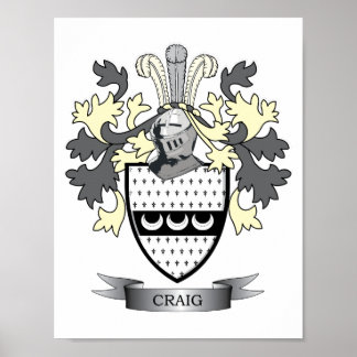 Poster Casaco de armas da Craig Family Crest