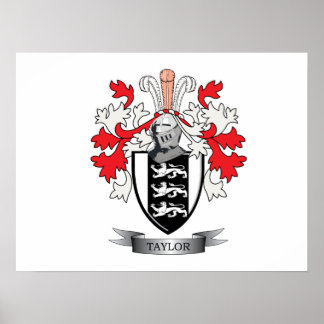 Pôster Casaco de Armas da Crest da Família Taylor