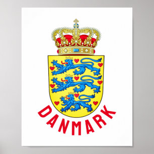 Poster Casaco de Armas da Dinamarca