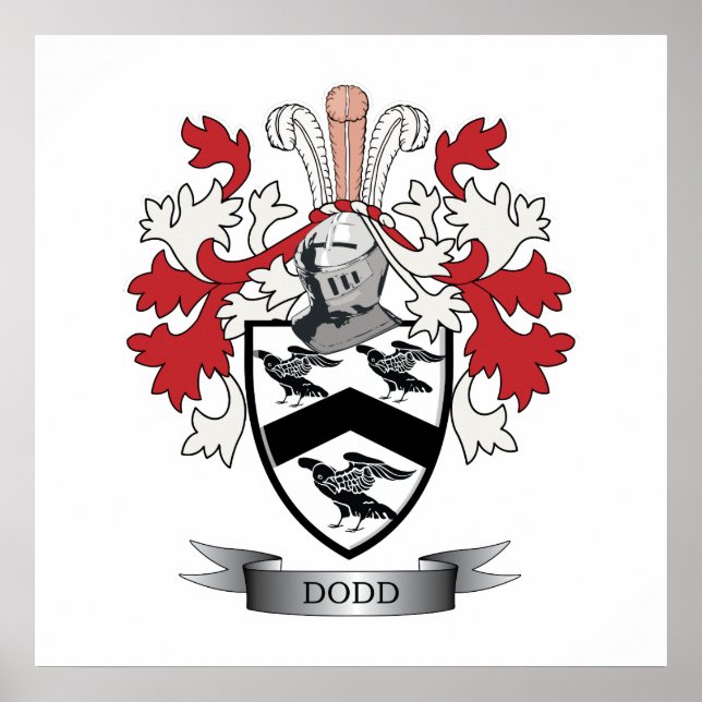 Poster Casaco de armas da Dodd Family Crest (Frente)