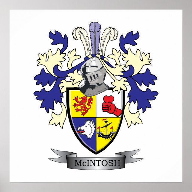 Pôster Casaco de Armas da Família McIntosh (Frente)