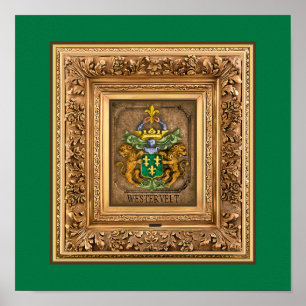 Poster Casaco de Armas da Família Van Westervelt Neerland