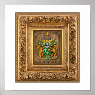 Poster Casaco de Armas da Família Van Westervelt Neerland