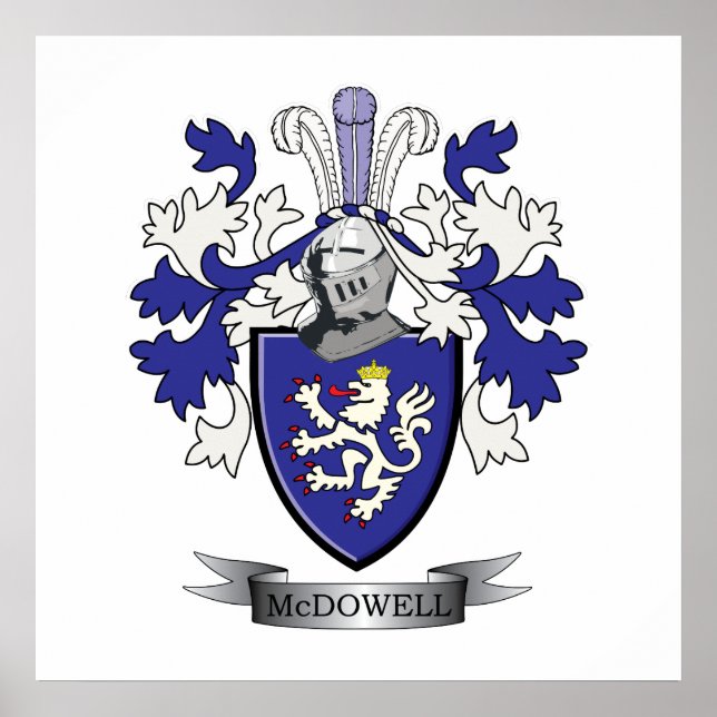 Poster Casaco de armas da McDowell Family Crest (Frente)