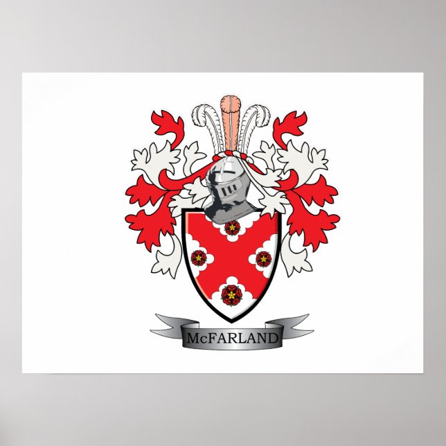 Poster Casaco de Armas da McFarland Family Crest (Frente)