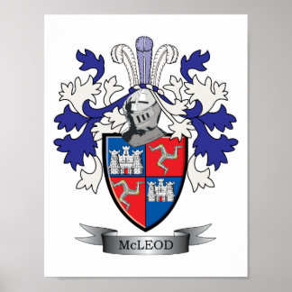 Poster Casaco de armas da McLeod Family Crest