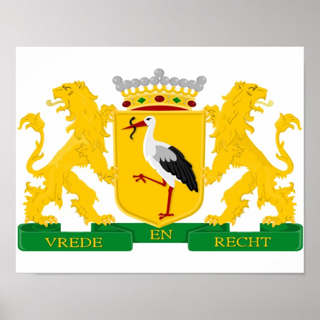Pôster Casaco de armas de Haia, Países Baixos. (Frente)
