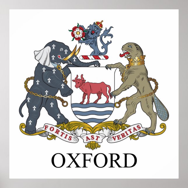 Poster Casaco de armas de Oxford (Frente)