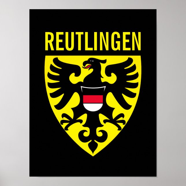 Poster Casaco de armas de Reutlingen - Alemanha (Frente)