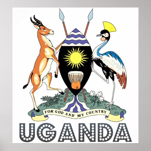 Poster Casaco de armas de Uganda (Frente)