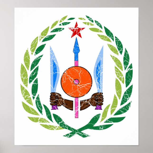 Pôster Casaco De Armas Djibouti (Frente)