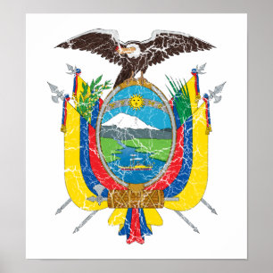 Pôster Casaco De Armas Do Equador