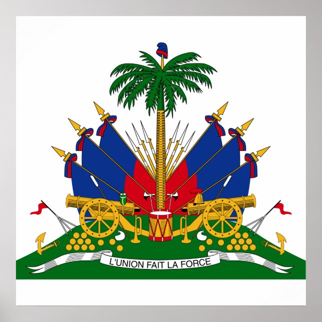 Poster Casaco de Armas do Haiti (Haiti) (Frente)