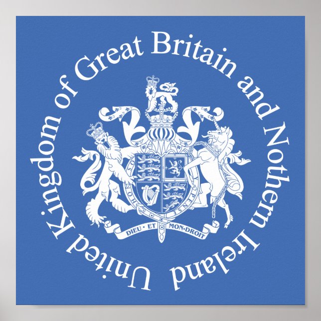 Poster Casaco de armas do Reino Unido (Frente)