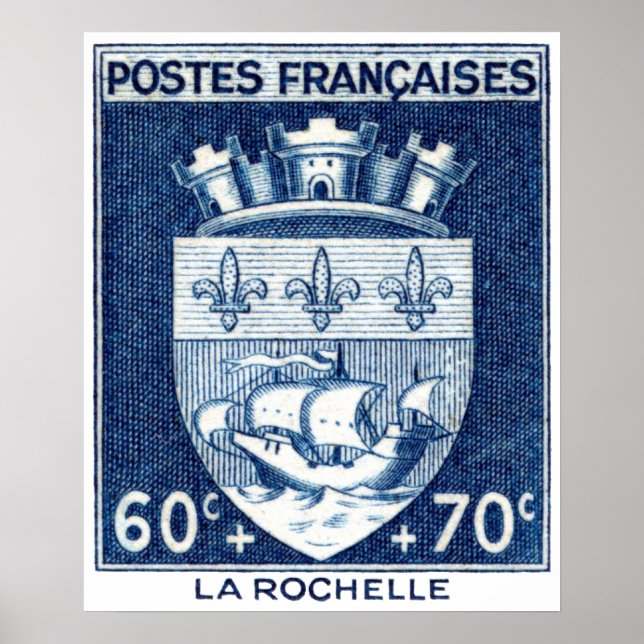 Pôster Casaco de Armas, La Rochelle França (Frente)