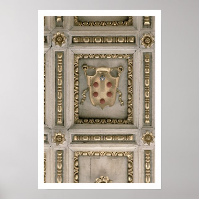 Pôster Casaco de braços de Medici, do soffit da igreja (Frente)