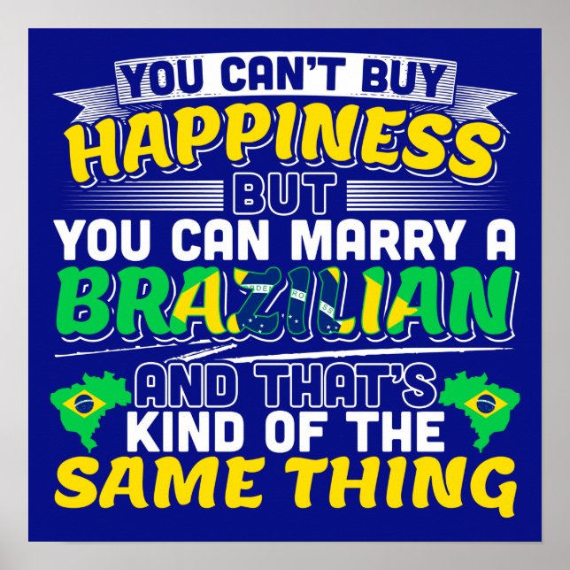 Poster Casado brasileiro - Cotação de Casamento Brasil Bo (Frente)