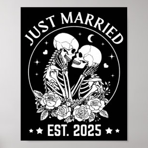 Poster Casado Est 2025 Esqueleto Casal Halloween