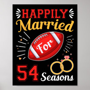 Poster Casado Felizmente Por 54 Seasons 54ª Annive Casada