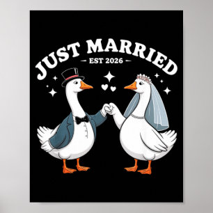 Poster Casados 2026 Casais de Noivos Noiva Ganso Bobo